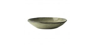 182047-Bord-diep-23.5cm-Groen-stoneware-Organic-shapes-of-nature-servies